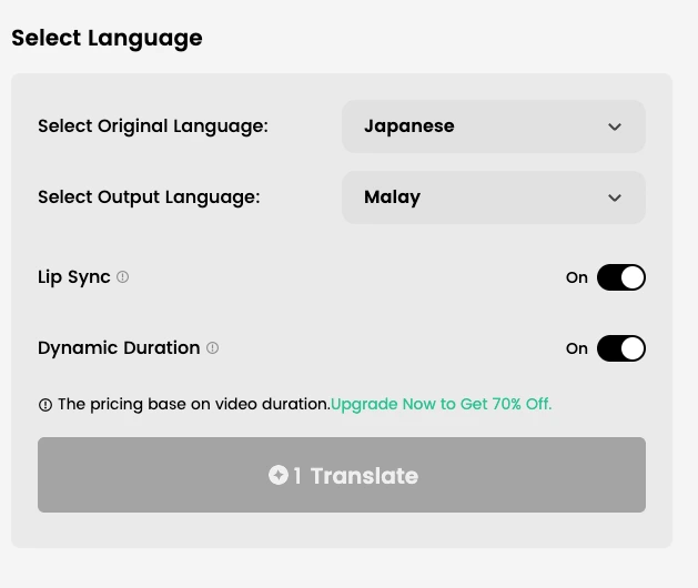 Choose Malay Dubbing