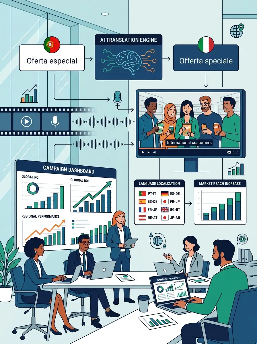 Le squadre di marketing localizzano i video della campagna 