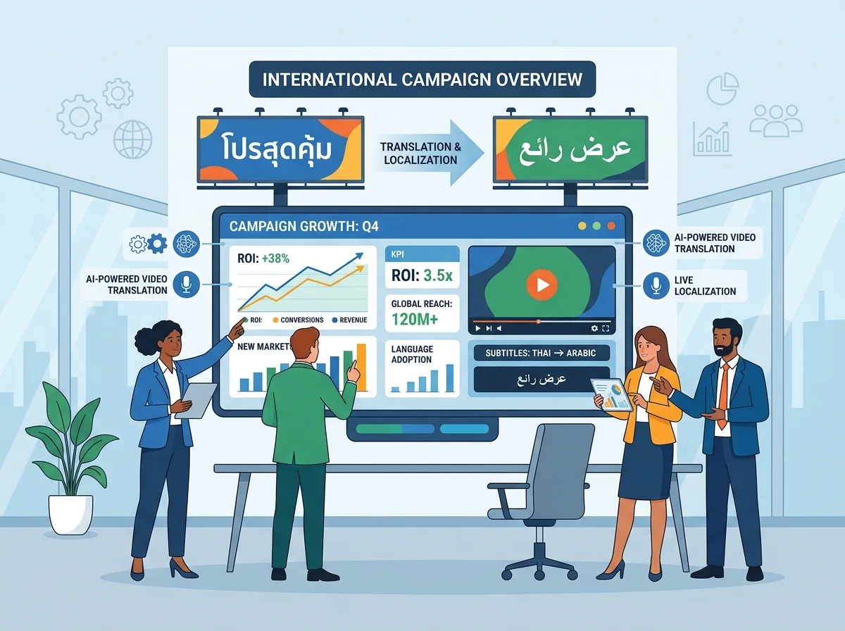 Marketing Teams Localizing Campaign Video