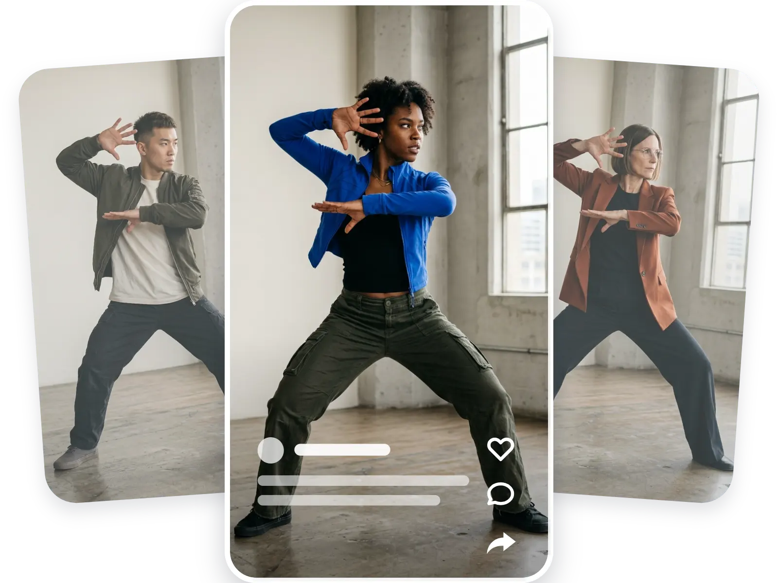 Effet de danse d'action signé