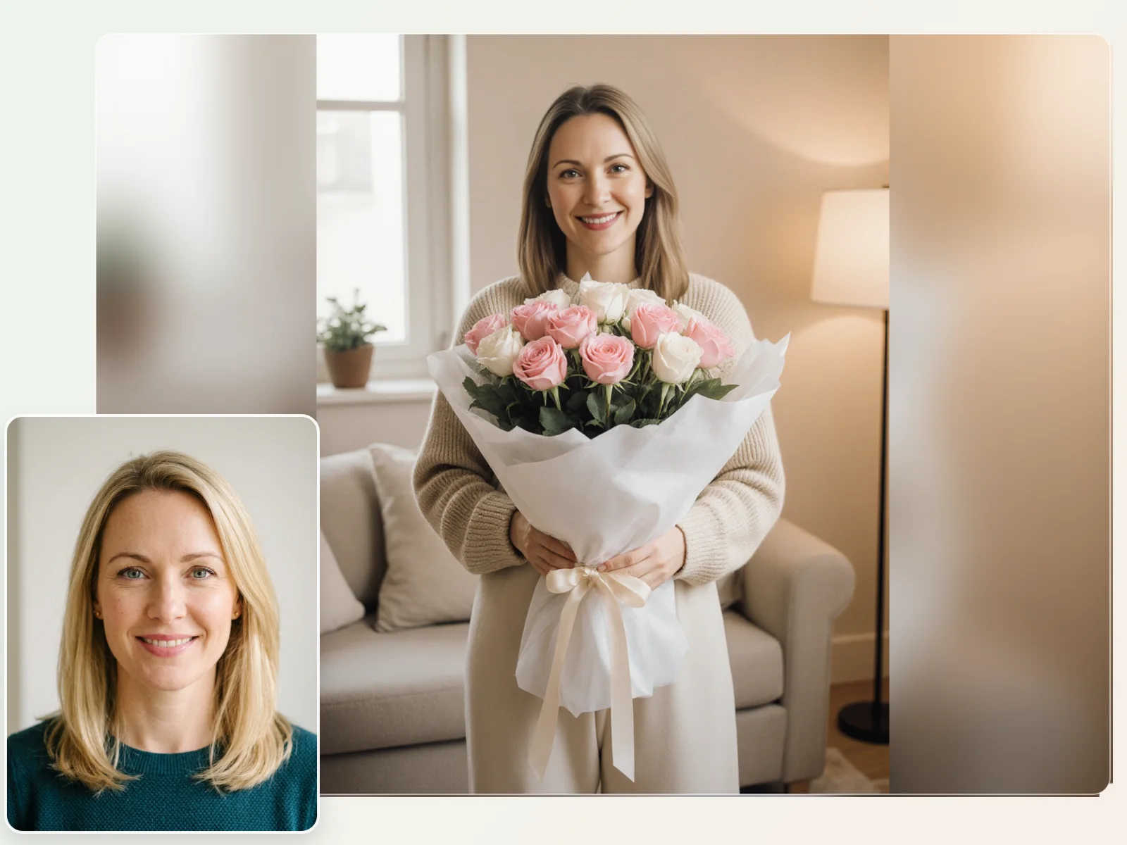 Mjukt blomsterstyl 