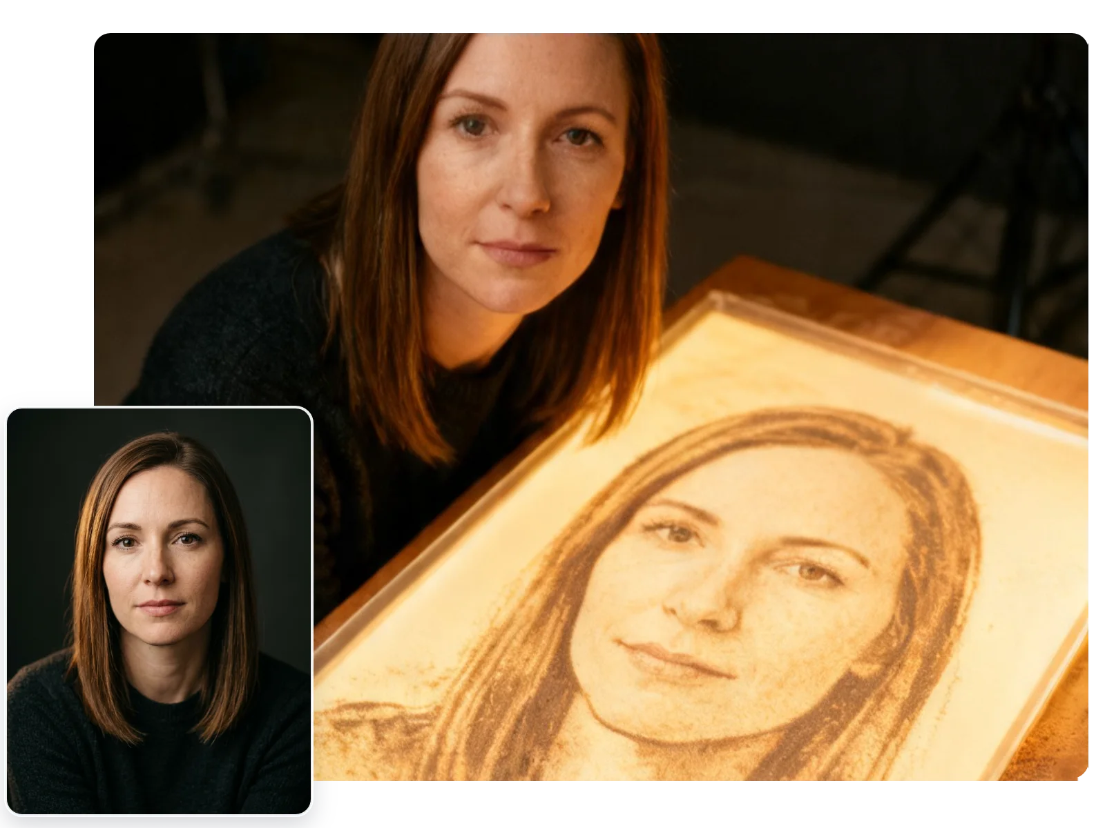 Glowing Lightbox Sand Texture