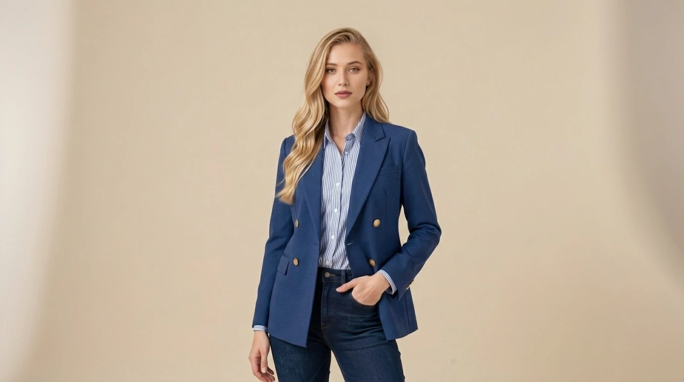 Navy blue suit