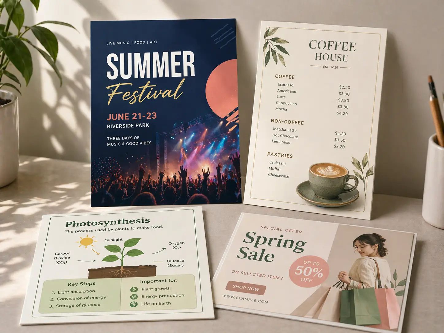 Generate Posters, Menus, and Text-Heavy Graphics