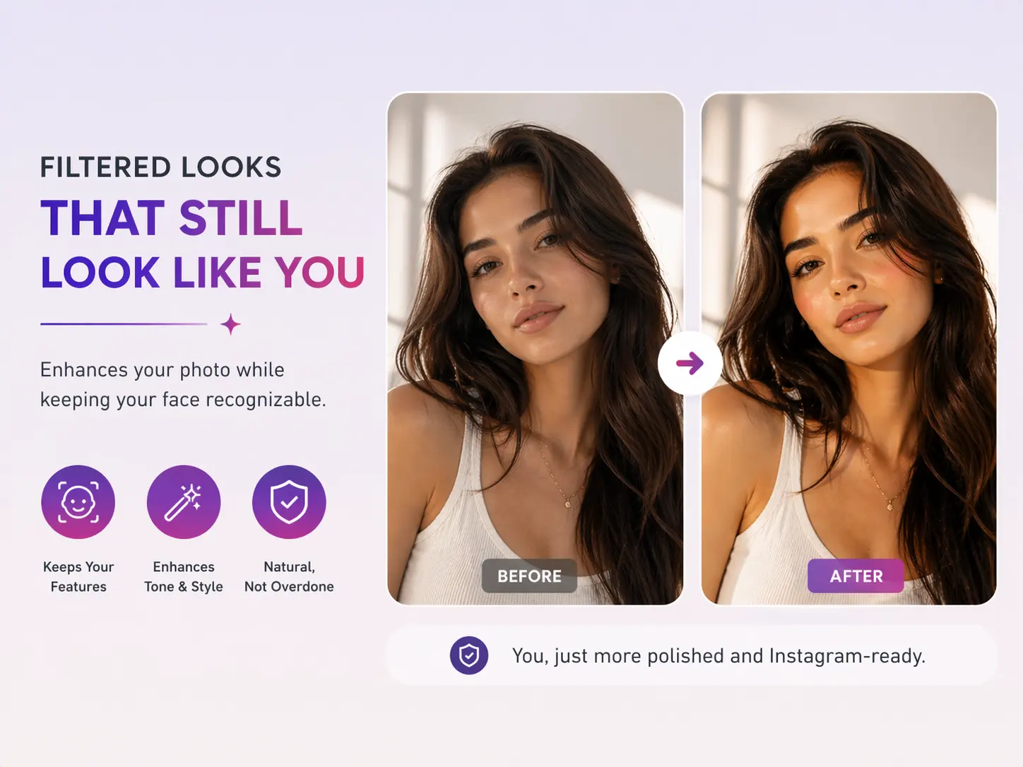 Фильтрованные лица, которые все еще похожи на тебя 