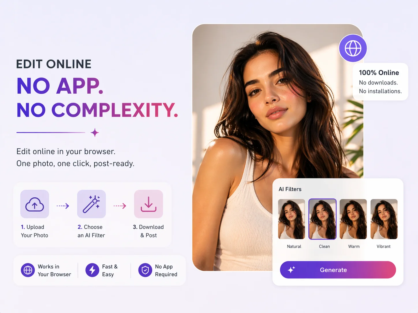 Редактировать онлайн без полного приложения фото 