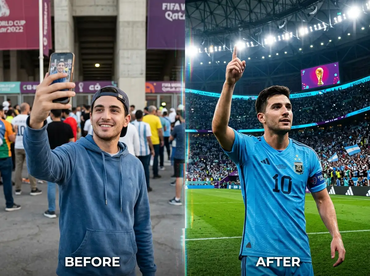 Bir Selfini Dünya Kupası Futbolu Oyuncusu Yap 