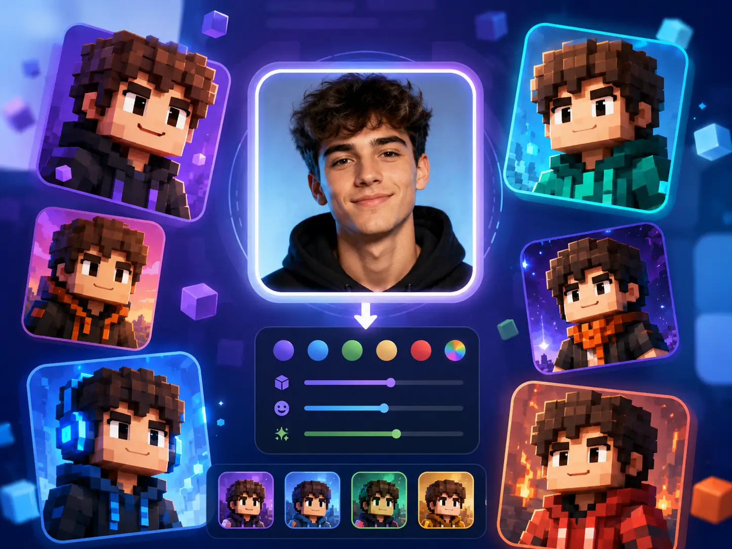 Imágenes de perfil estilo Minecraft