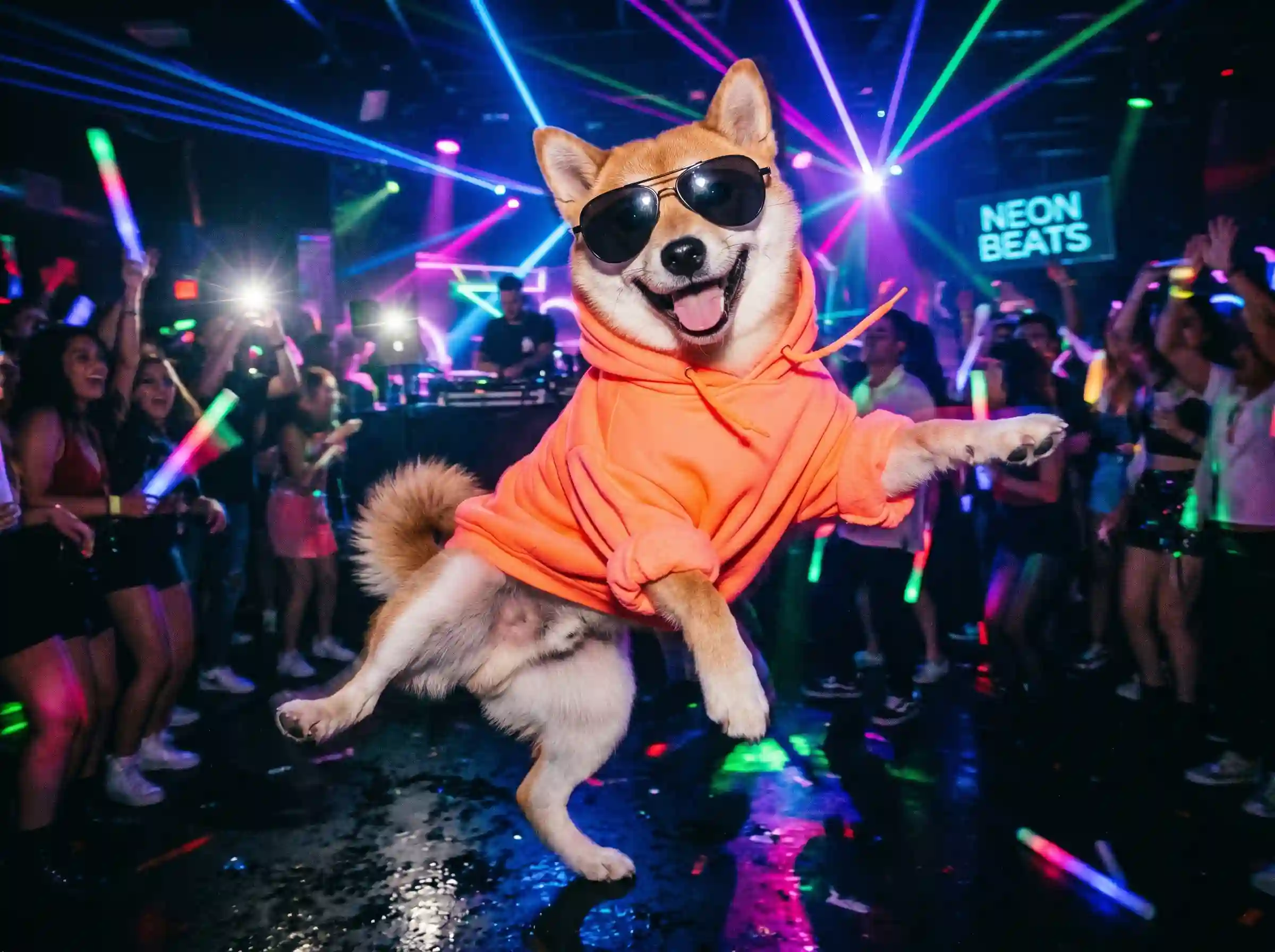 Movimiento de baile juguetón para mascotas 