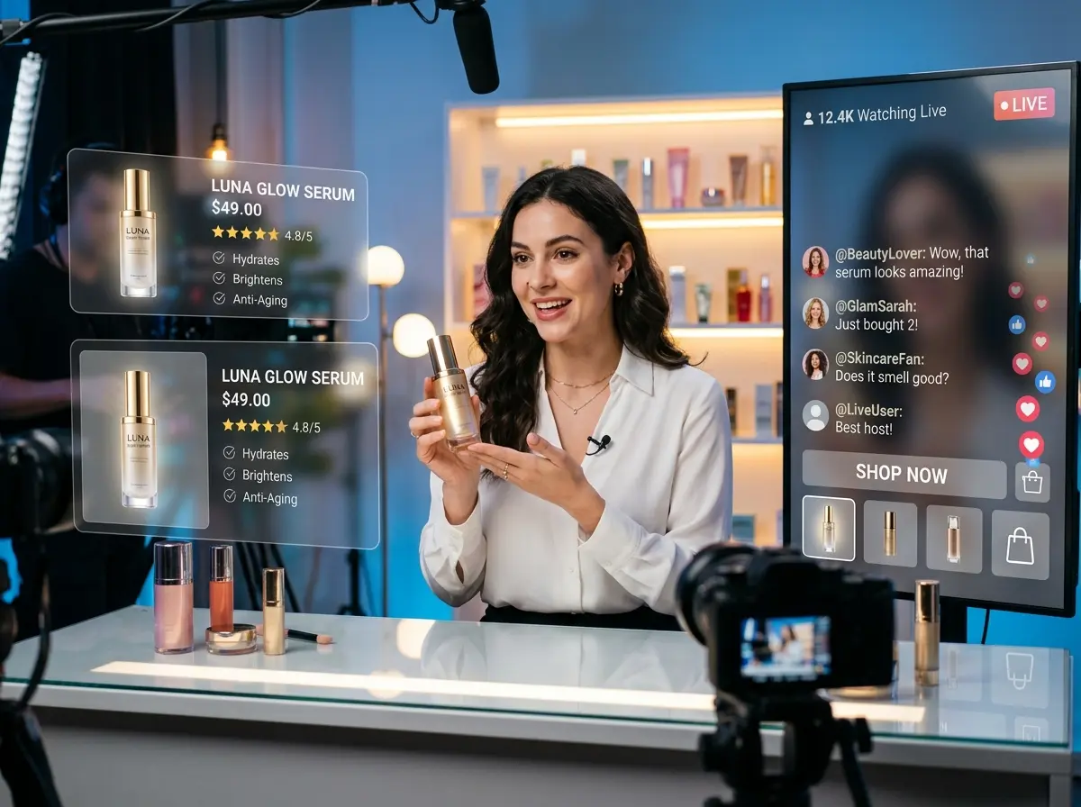 Maak virtuele influencer livestreams 