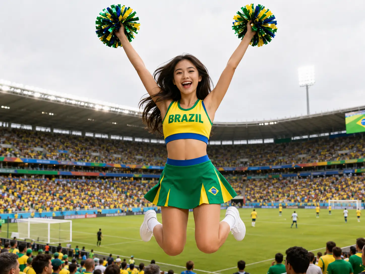 Authentic Brazil Cheer Kit & Pom-Poms