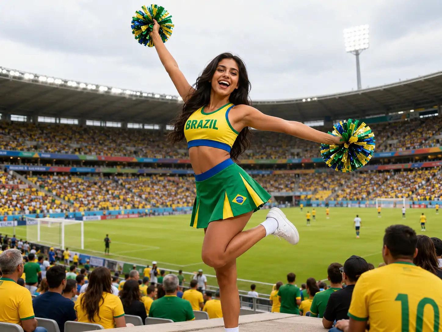 Dynamic Cheer Pose, Your Face Preserved