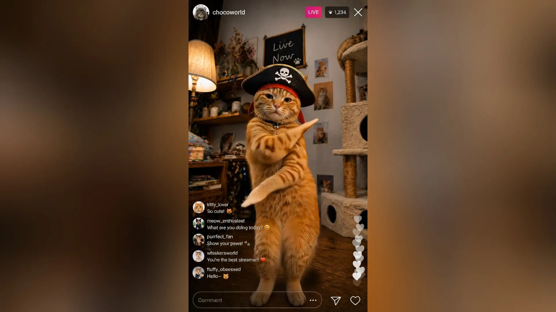 Virtual Live Streaming Room