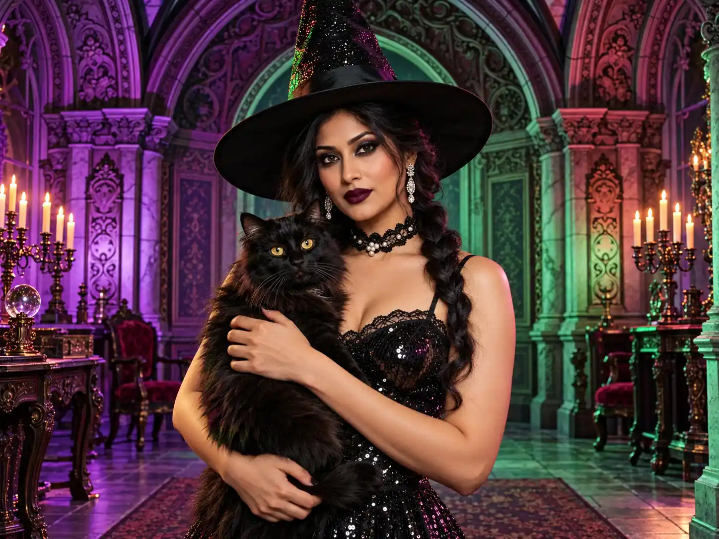 Dark Makeup and Ornate Jewelry