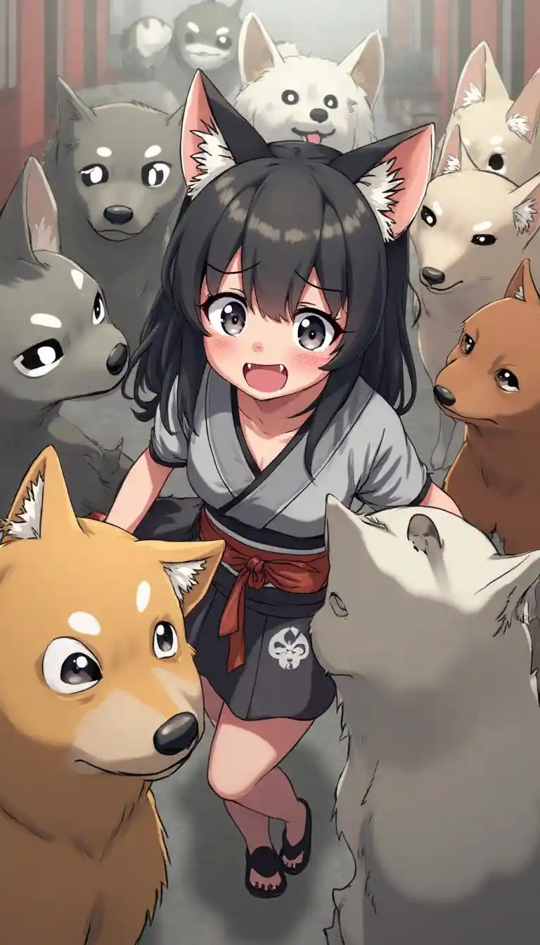 Msichana wa Kimono Mwenye Wasi