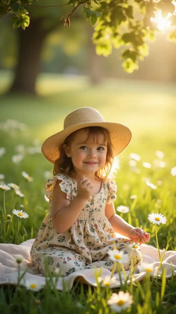 Daisy plukt weide meisje