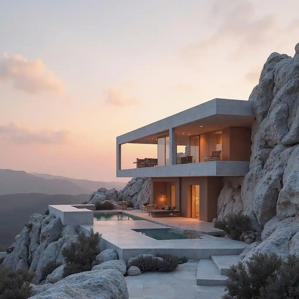 Minimalist Sunset Architecture