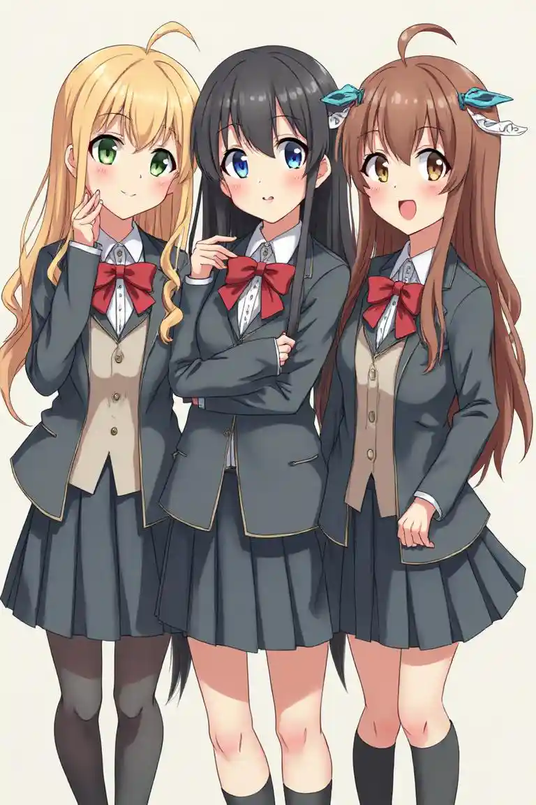 Schoolgirl Trio