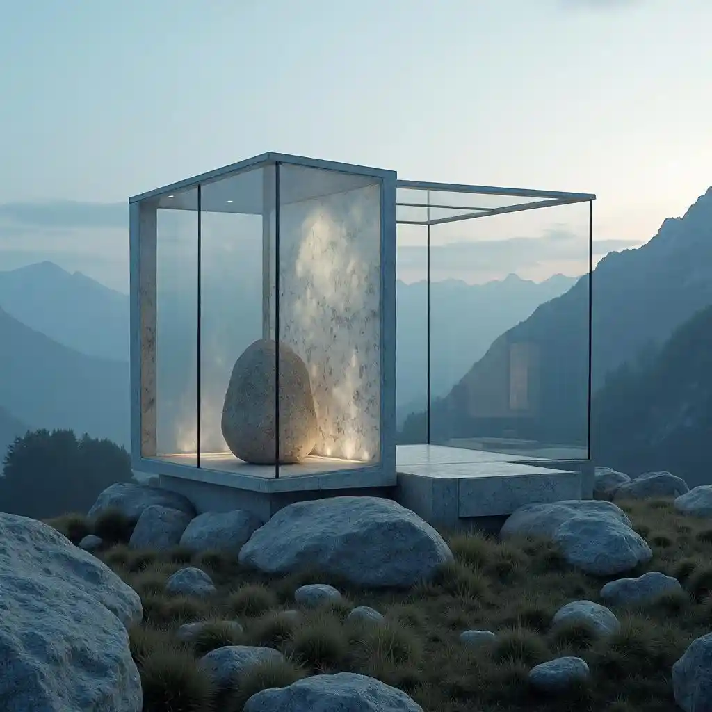 Foggy Marble Landscape