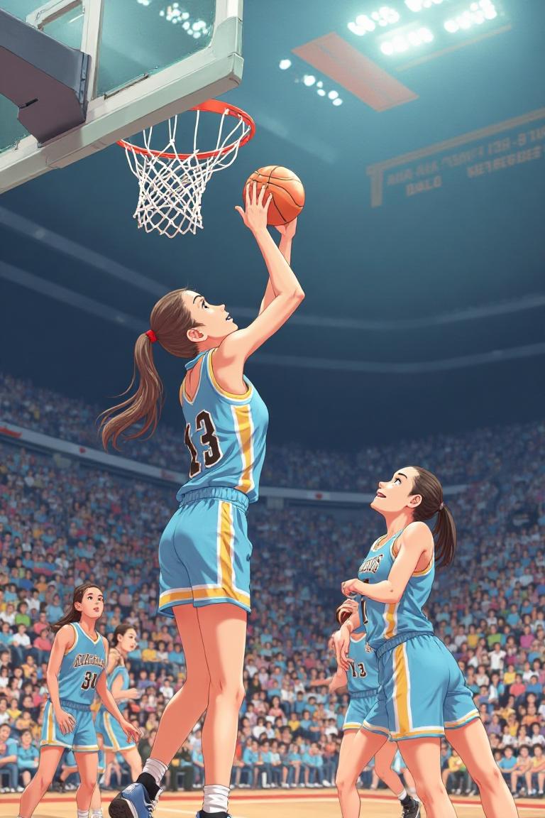Japanske anime tegneserier NBA Match Venue Indoor Sports, image size:768x1152