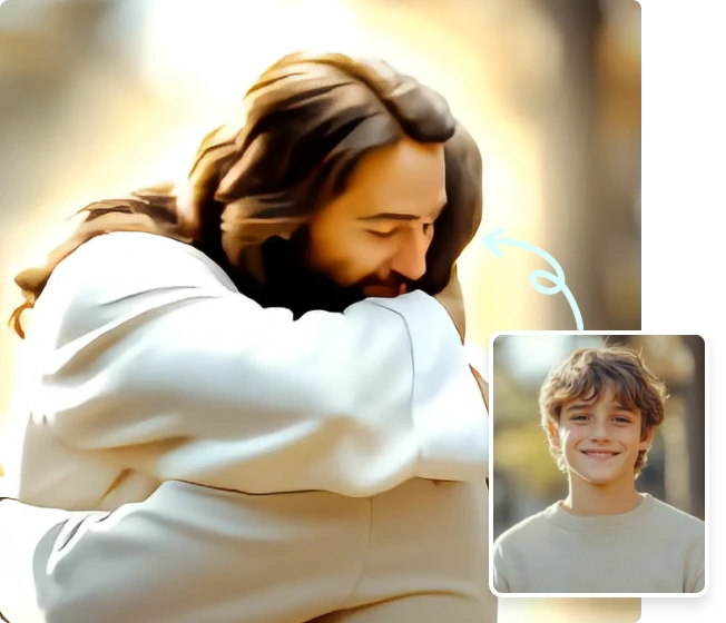 Realistic Jesus Hug Animation