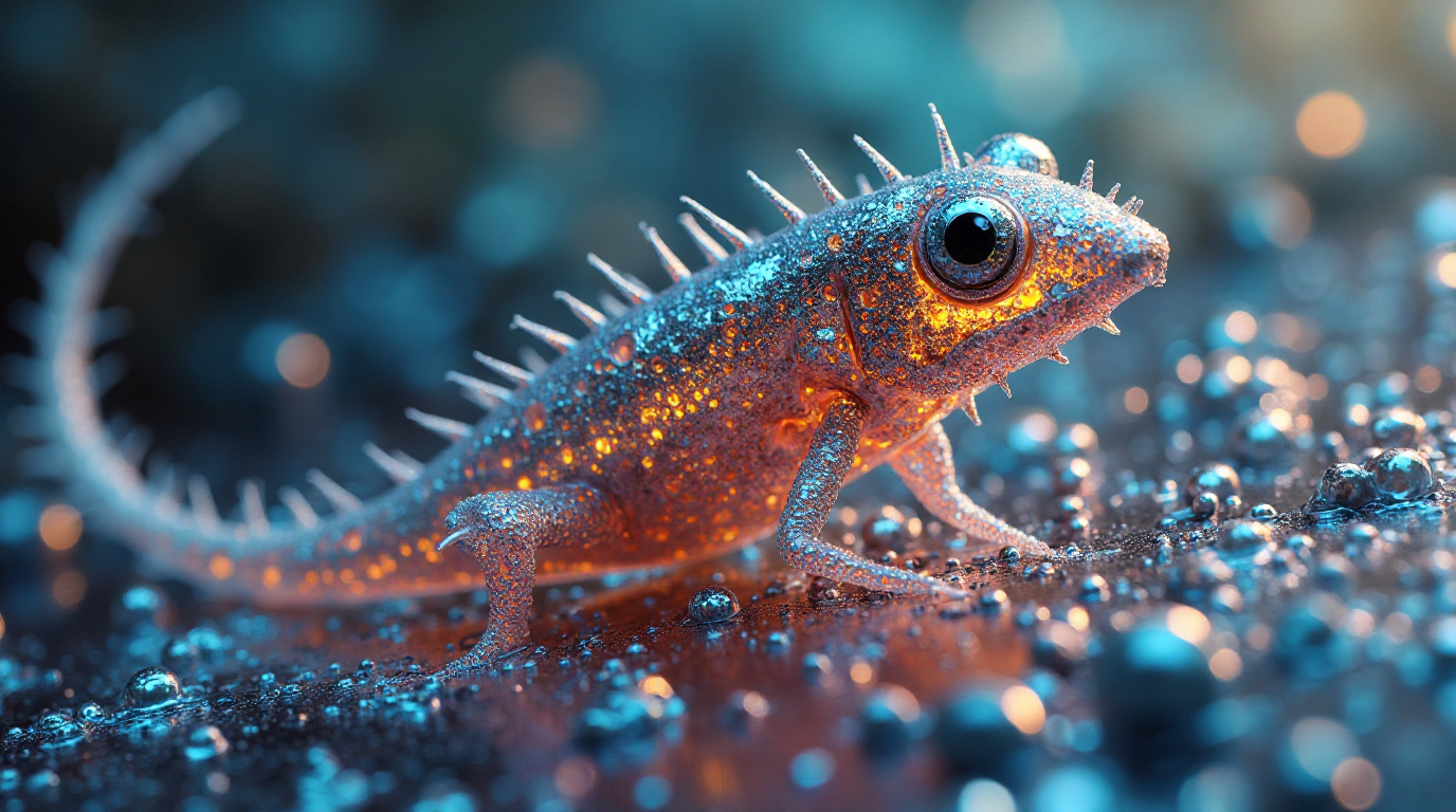 Iridescerande metalliska mikrober