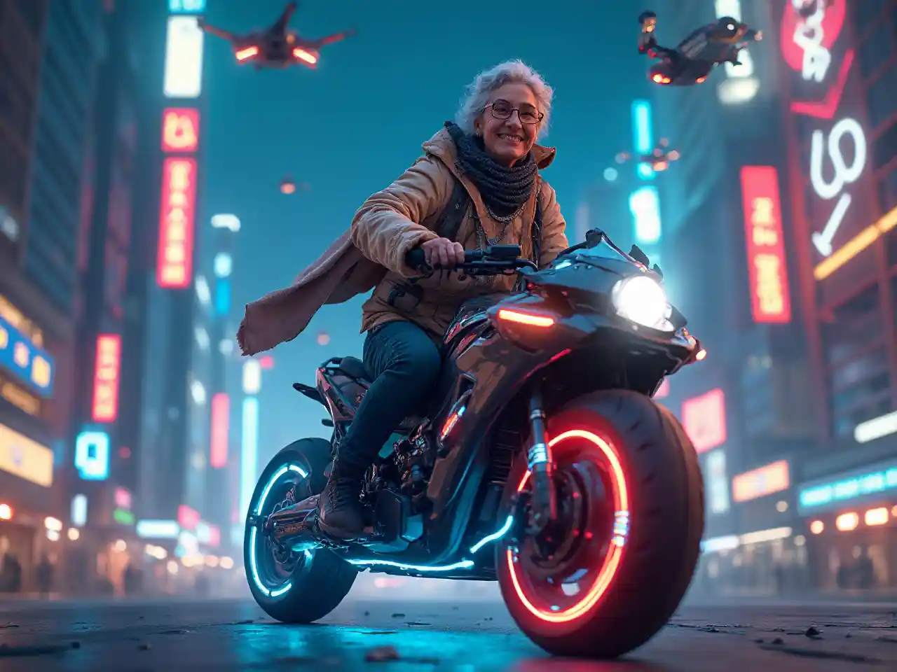 Hoverbike LED Jacket Futuristic