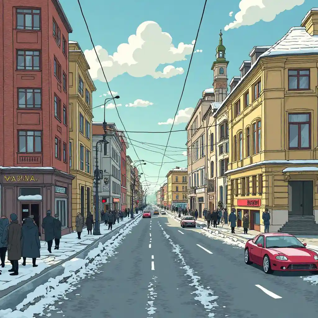 Isometric Moscow Street