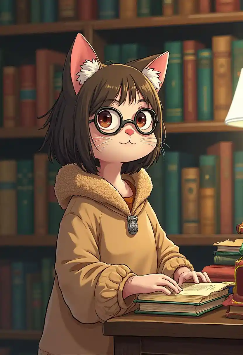 Bookstore Cat Girl
