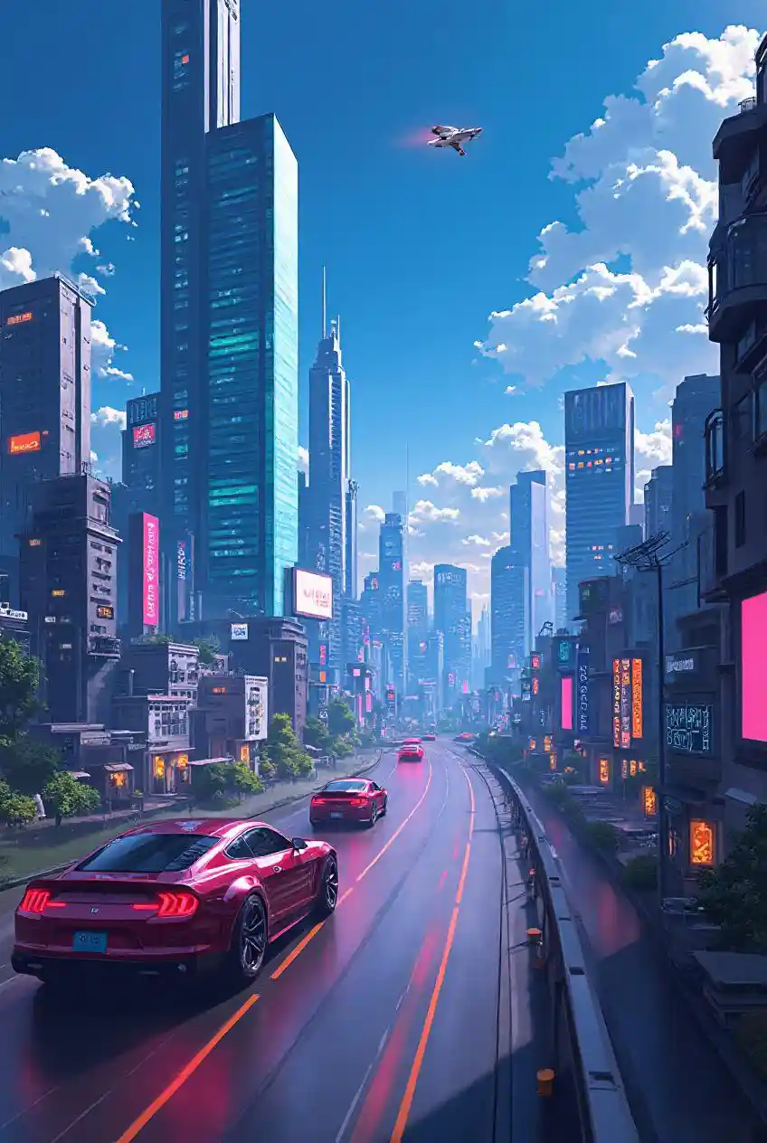 Cyber Anime Skyline