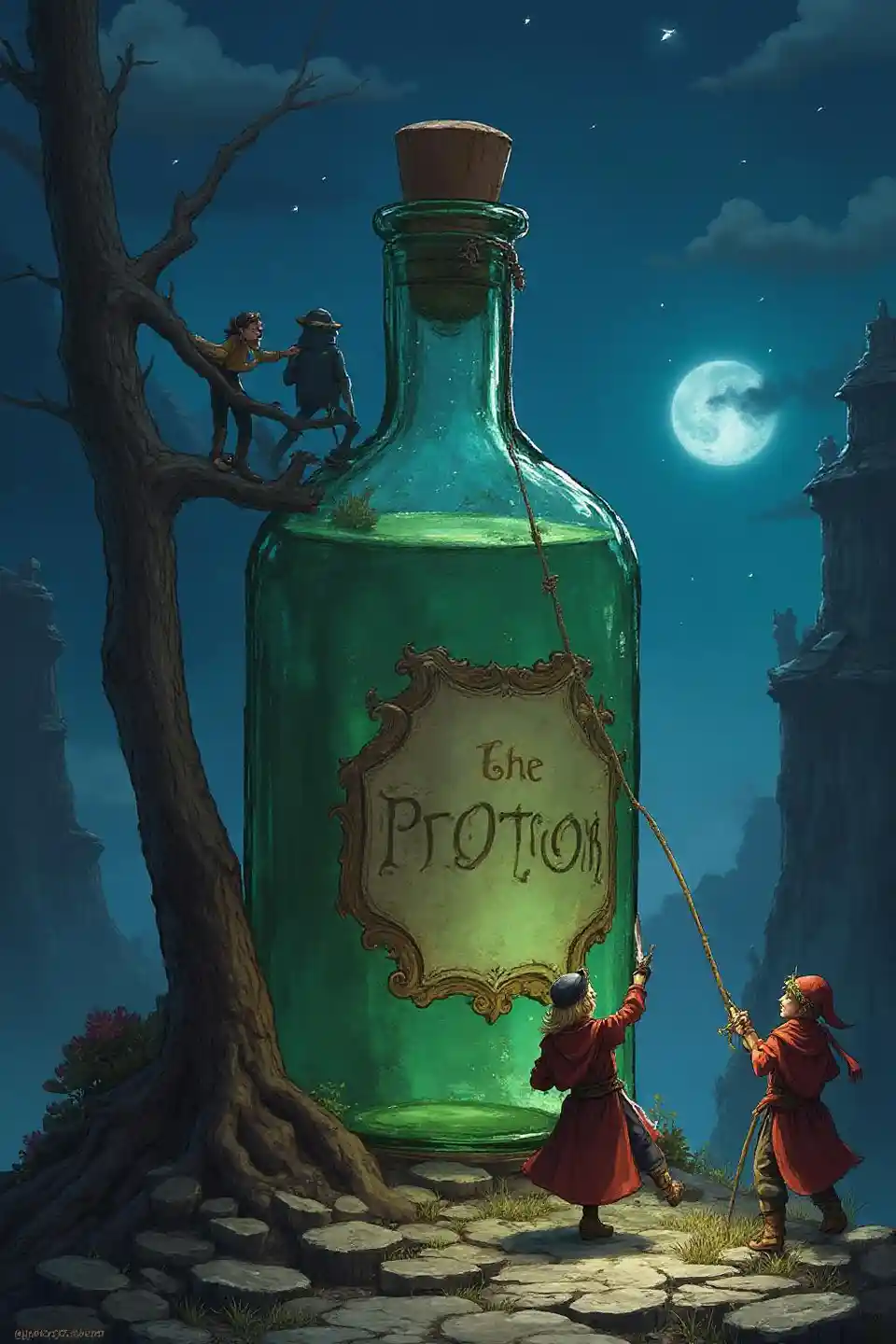 Klatre opp en gigantisk drypp