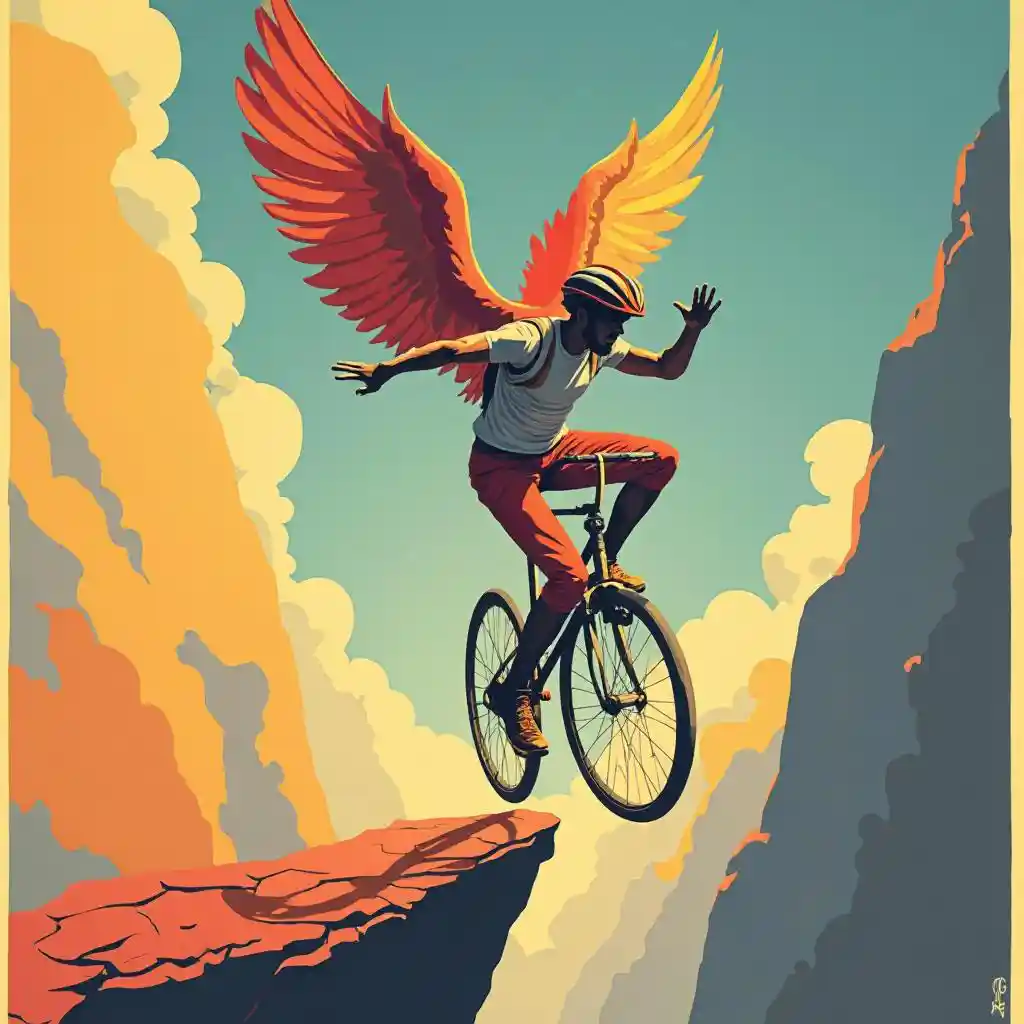 Winged Unicycle Leap
