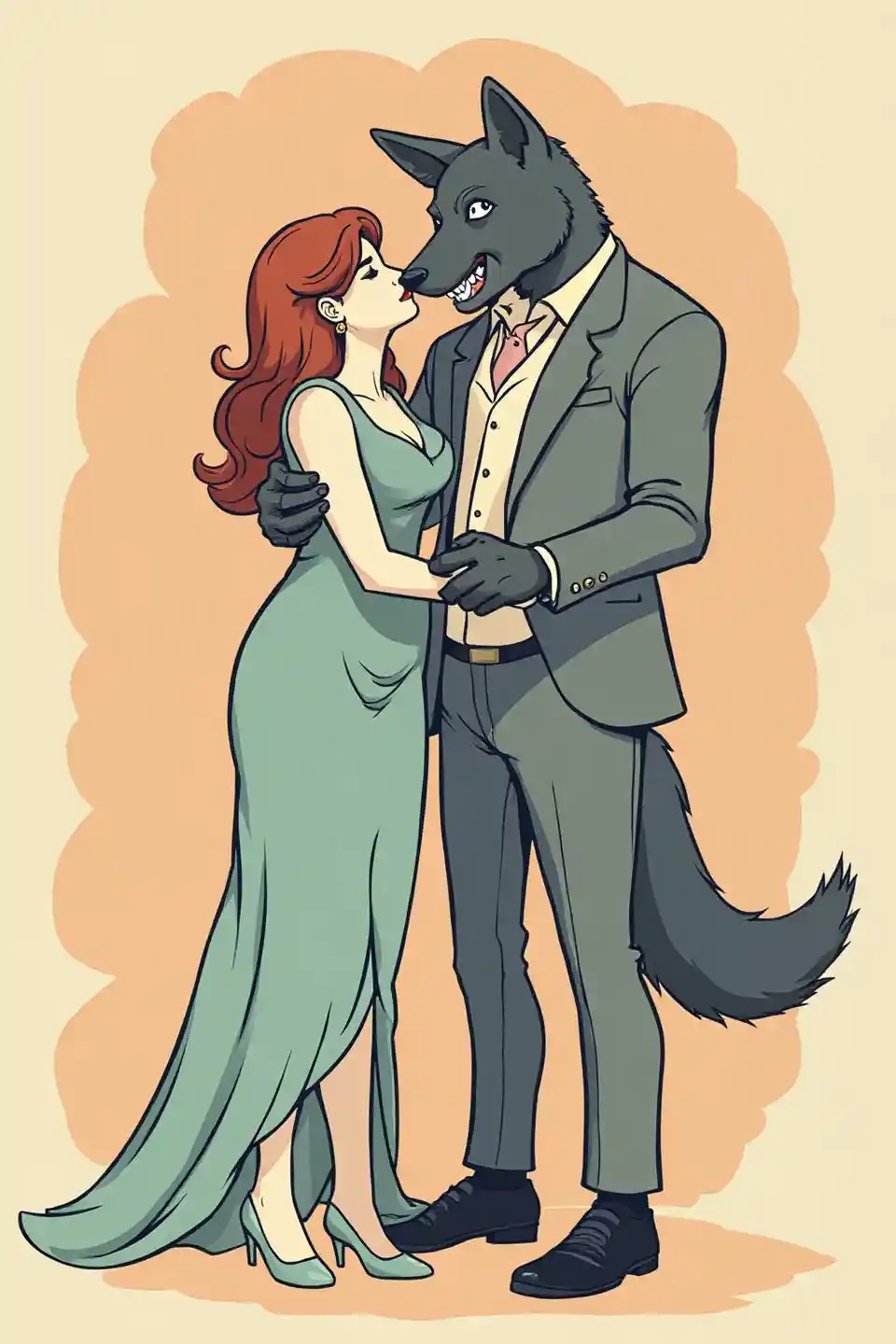 狼のドレスアート