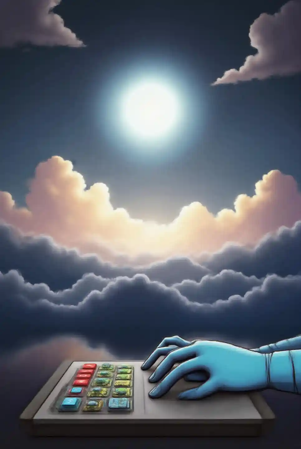 Futuristic Keyboard Scene