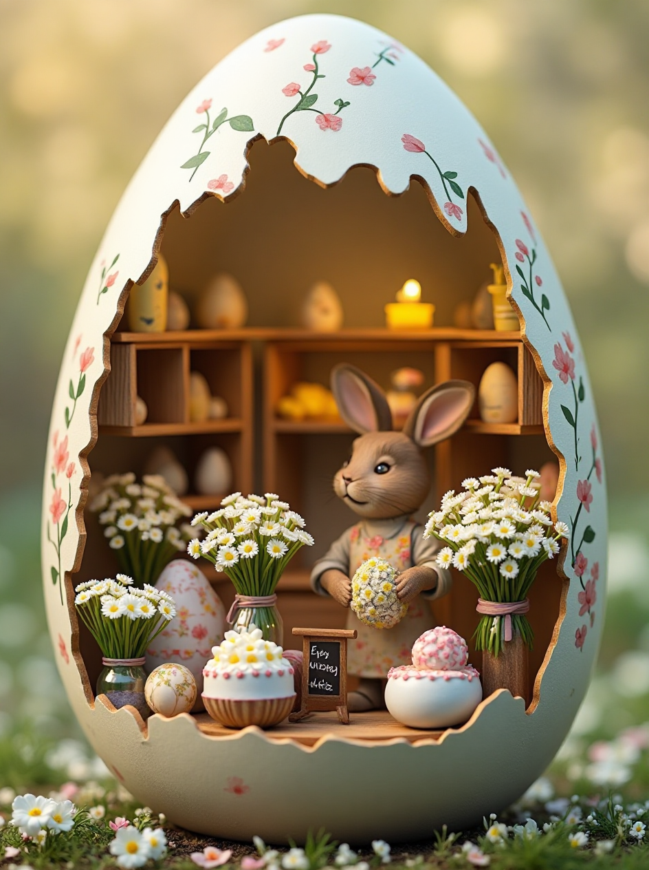 Loja de flores de ovos de Páscoa