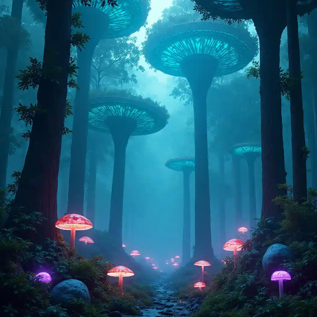 Luminous Alien Forest
