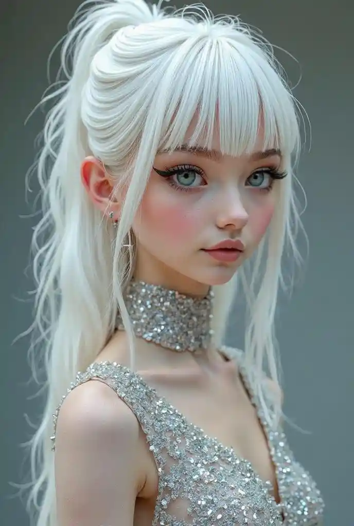 Mwanamke mwenye nywele za fedha