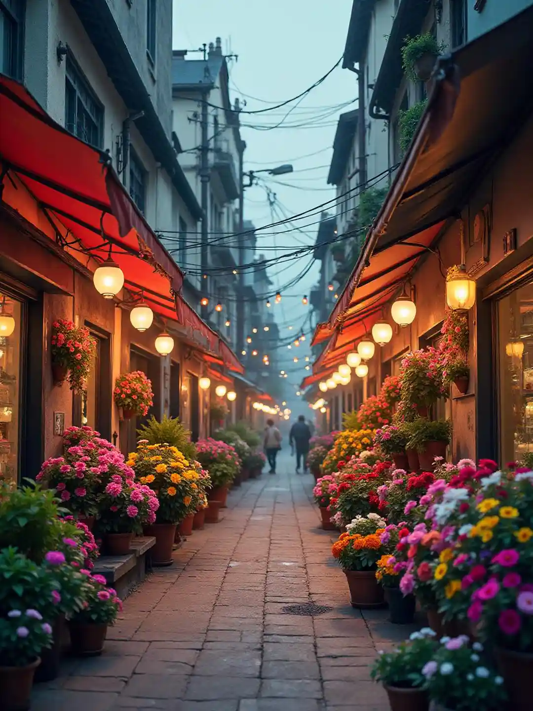 Floral Cyberpunk City