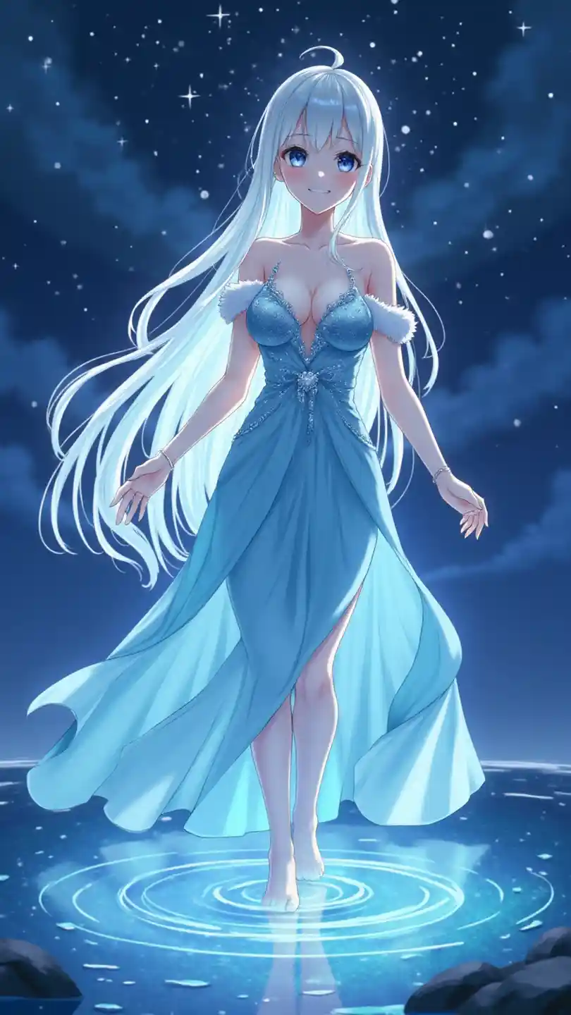 Ice Princess Anime Girl Night