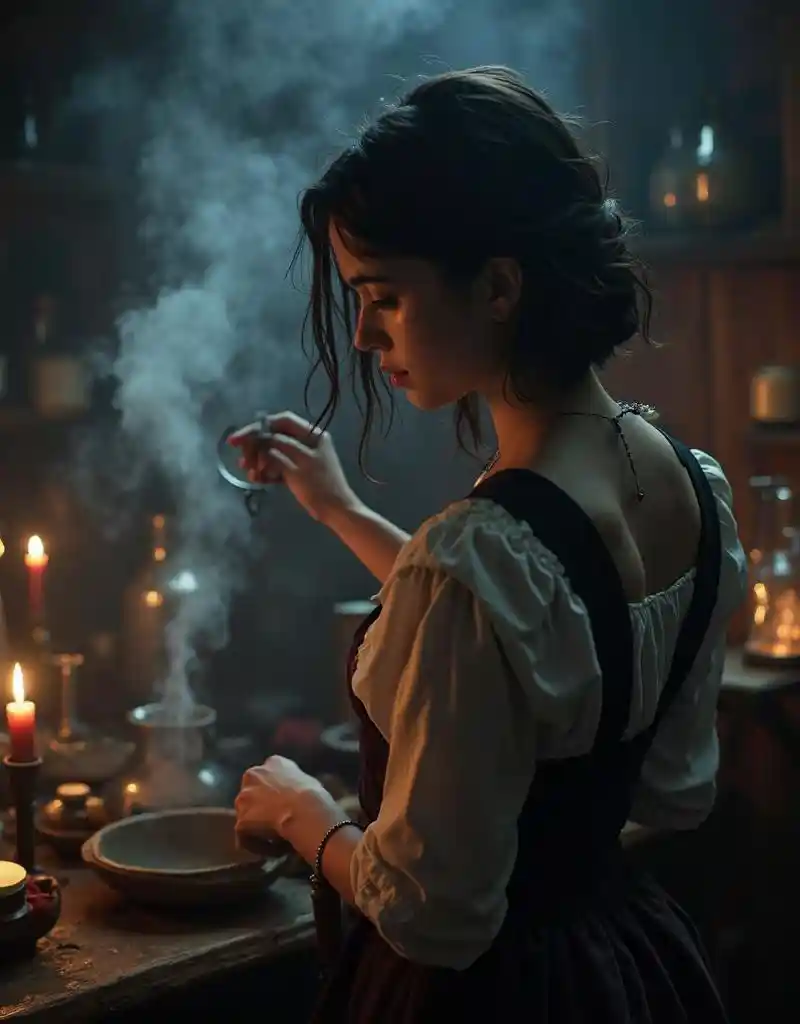 Medieval Alchemy Scene