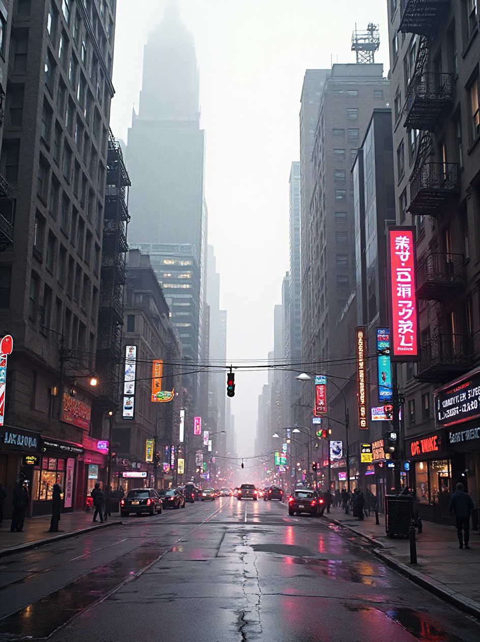 ニューヨーク市のネオンストリート