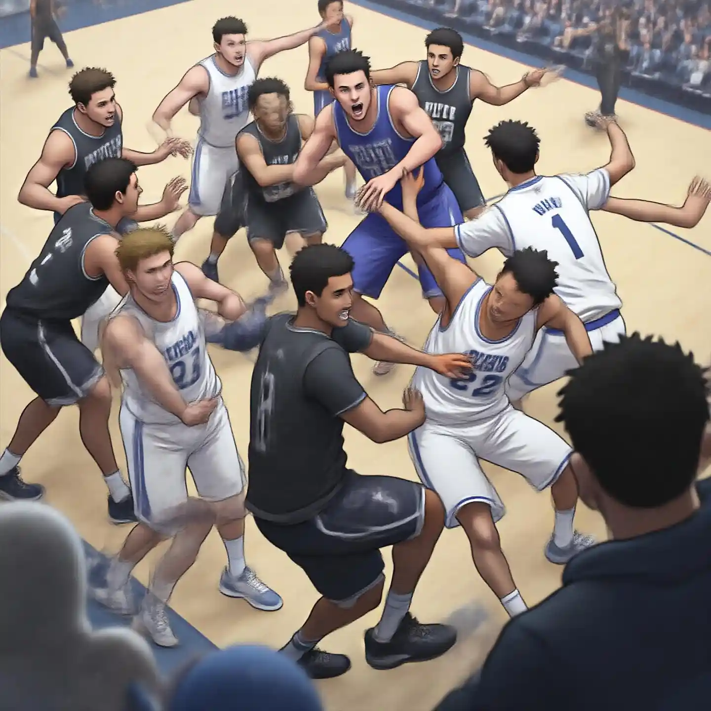 ਐਨ.ਬੀ.ਏ. ਝਗੜੇ ਦਾ ਦ੍ਰਿਸ਼