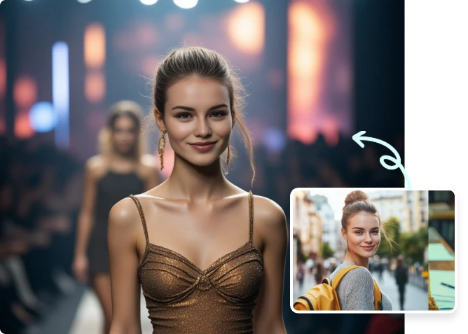 Instant Fashion Show Image Creation