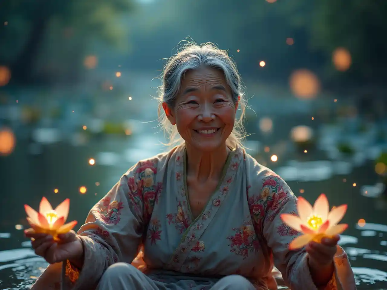 Bahari ya Mto Uliojaa Nuru