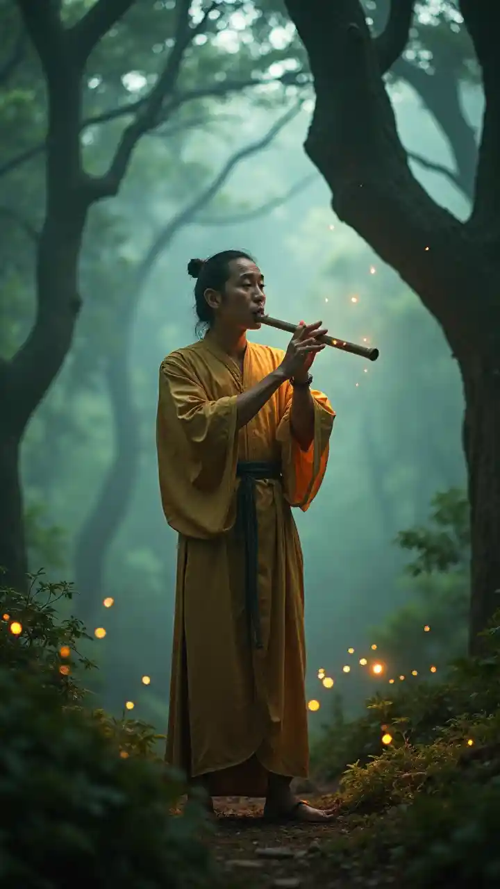 Flute Katika Msitu Wenye Uvuli