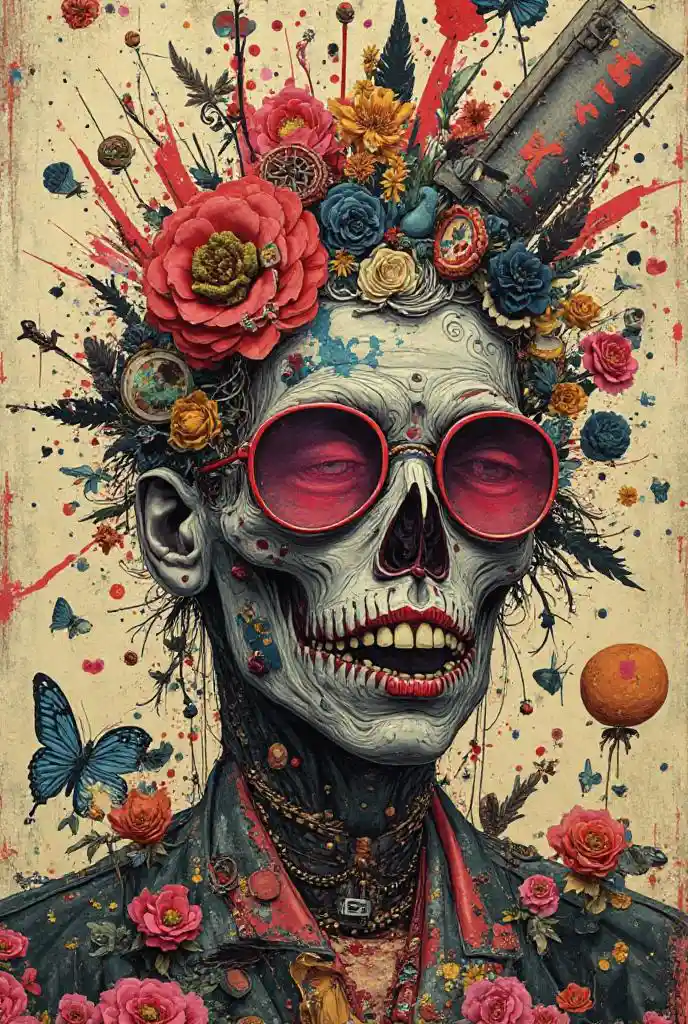 Colagem Estética Caótica