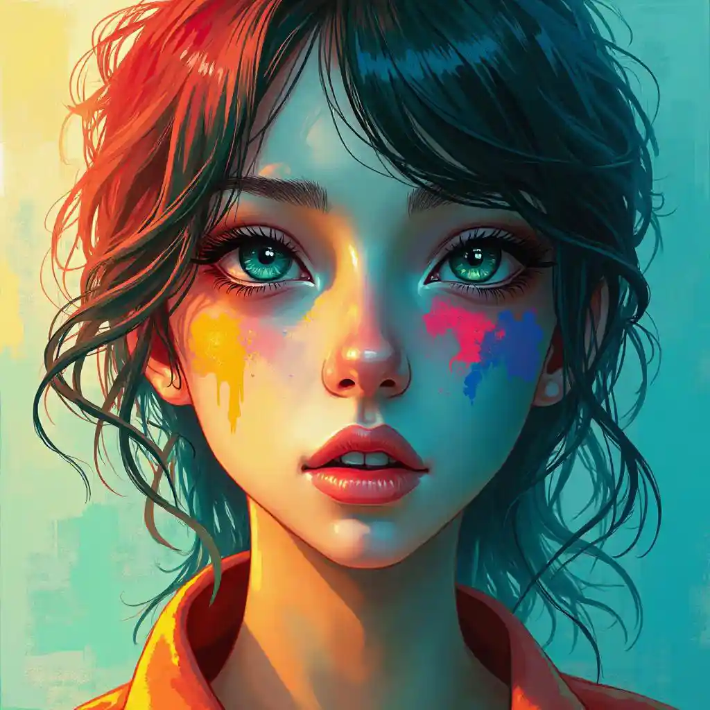 Colorful Face Art