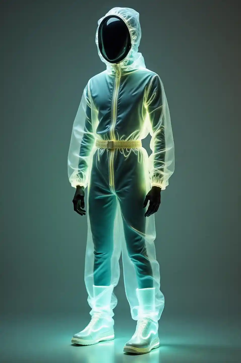 طقم معطف واق من المطر من النيون