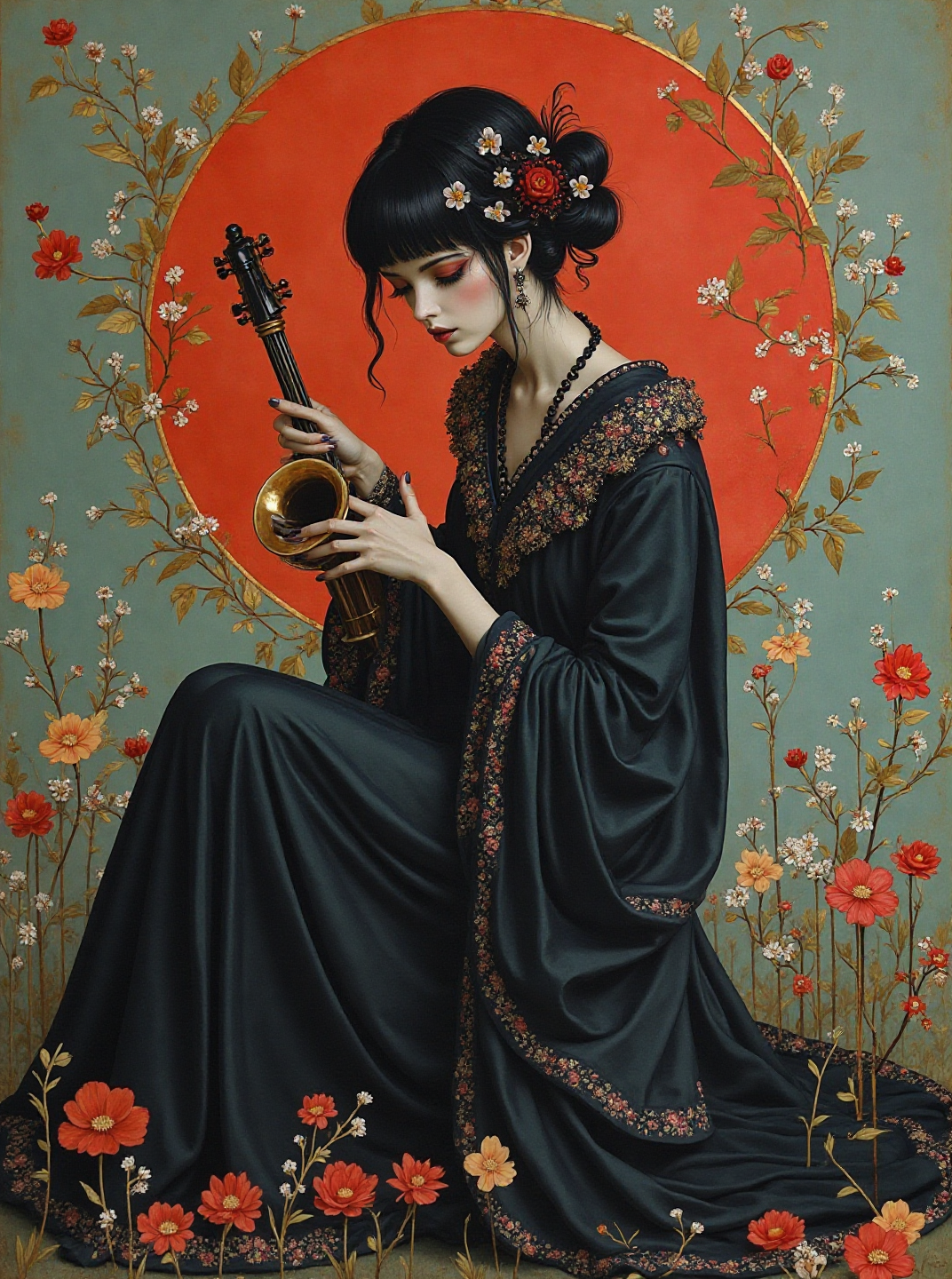 Japansk gotisk jazz skjønnhet