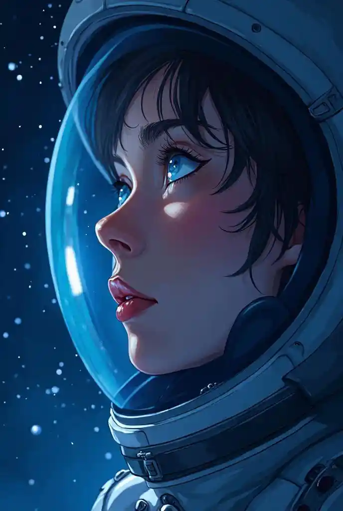 Gesicht des Astronauten